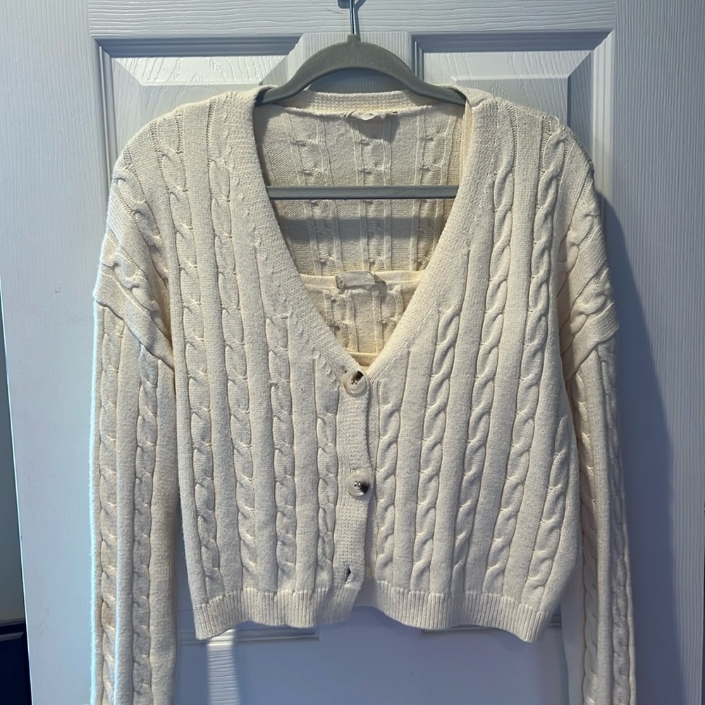Altar’d state two piece sweater, cream color, medium